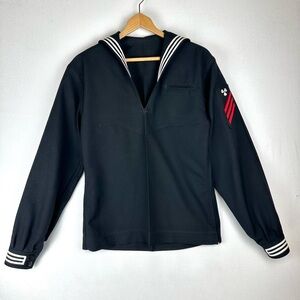 Vintage US Navy Blue Dress Jumper Cracker Jack Uniform Machinist Mate E3 Rating